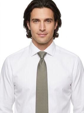 Rene Chagal Green Geometric Tie Men Size One Size